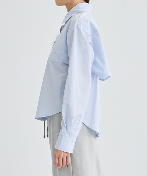 BASICKS(ベイシックス)の「【BASICKS/ベーシックス】Cut-out Thomas Mason Shirt/カットオフシャツ(シャツ/ブラウス・レディース・ライトブルー/レッド・S)」の22枚目の写真