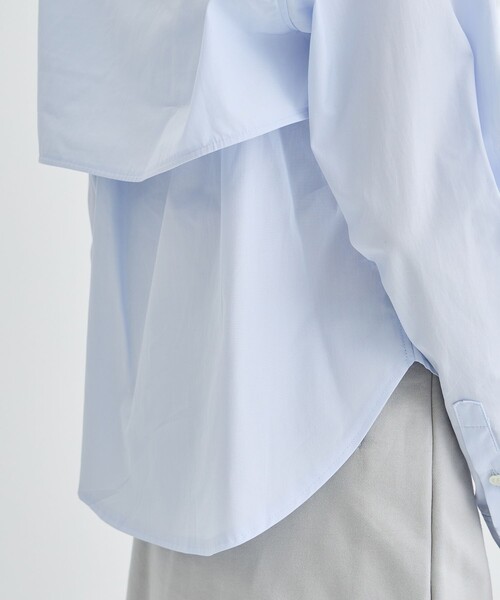 BASICKS(ベイシックス)の「【BASICKS/ベーシックス】Cut-out Thomas Mason Shirt/カットオフシャツ(シャツ/ブラウス・レディース・ライトブルー/レッド・S)」の15枚目の写真