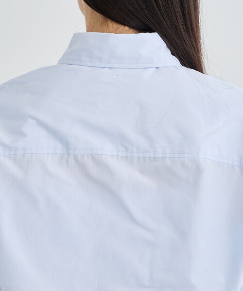 BASICKS(ベイシックス)の「【BASICKS/ベーシックス】Cut-out Thomas Mason Shirt/カットオフシャツ(シャツ/ブラウス・レディース・ライトブルー/レッド・S)」の14枚目の写真