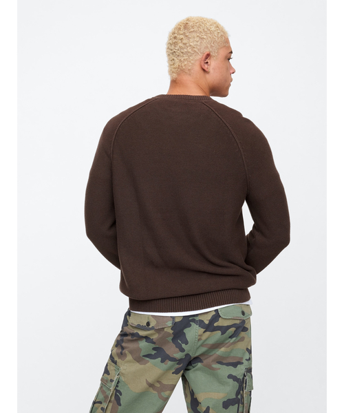 GAP(ギャップ)の「クルーネック ガーターニットセーター(ニット/セーター・メンズ・ブルー/グレー/レッド/ブラウン・L/S/M/XL/XS)」の8枚目の写真