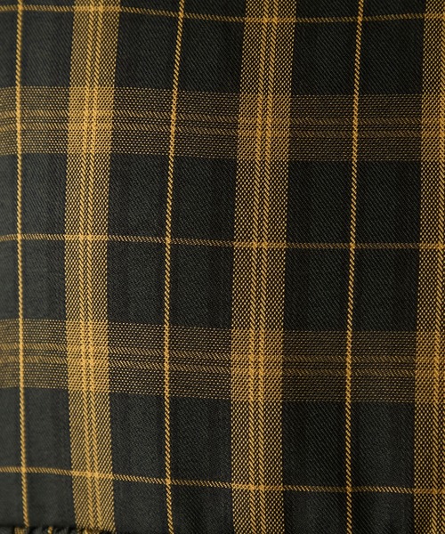 BONLECILL(ボンルシール)の「先染めチェックバックリボンレイヤード風キャミワンピース(ワンピース・レディース・ブラック/ネイビー/モスグリーン/ベージュ・FREE)」の14枚目の写真