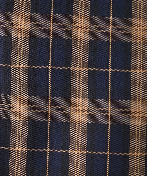 BONLECILL(ボンルシール)の「先染めチェックバックリボンレイヤード風キャミワンピース(ワンピース・レディース・ブラック/ネイビー/モスグリーン/ベージュ・FREE)」の7枚目の写真