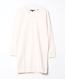ARMANI EXCHANGE | 【A|X アルマーニ エクスチェンジ】AL ストレッチダブルニット　長袖Vネックワンピース（EC限定カラー含）(ワンピース)