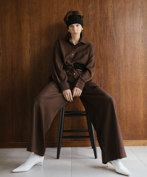 HANNE(アン)の「コンフォートセミワイドパンツ(スウェットパンツ・レディース・ブルー/ブラウン・SMALL/MEDIUM)」の15枚目の写真