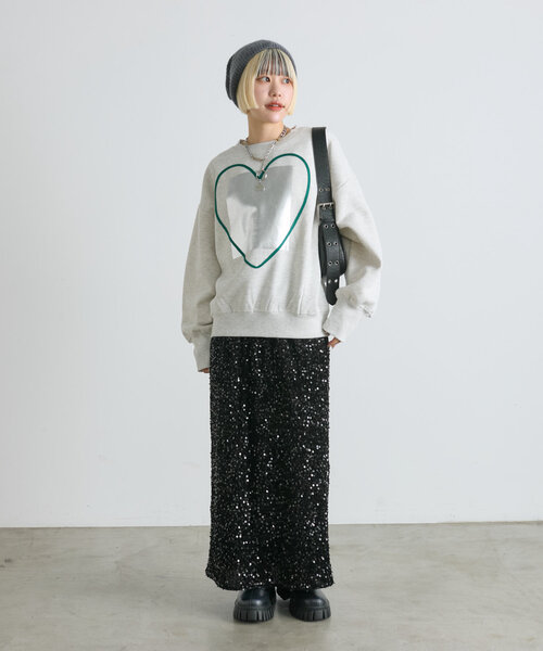 w closet(ダブルクローゼット)の「スパンコールナロースカート(スカート・レディース・ブラック/ブラウン/ピンク・FREE)」の13枚目の写真