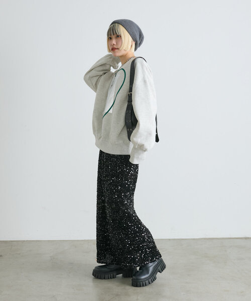 w closet(ダブルクローゼット)の「スパンコールナロースカート(スカート・レディース・ブラック/ブラウン/ピンク・FREE)」の14枚目の写真