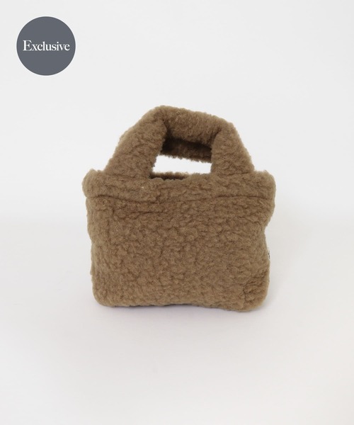 COLD BREAKER（コールドブレーカー）の「『別注』Cold Breaker×DOORS　ボアバッグ（ハンドバッグ・レディース・ベージュ/ダークブラウン・FREE）」の2枚目の写真