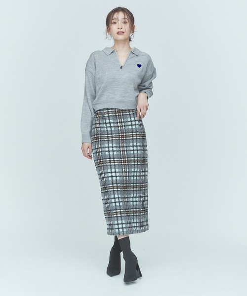 BLUE ×PALANG 限定カラーHEART ZIP KNIT BLUE×PALANG（ブルーパラン） ニット セーター 「ZOZOTOWN限定カラー