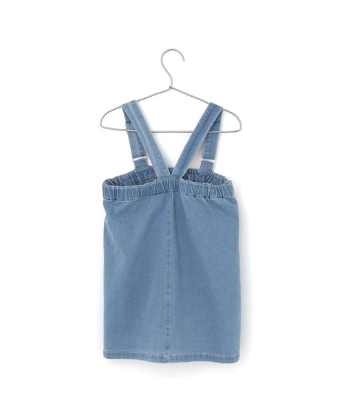 MAKE YOUR DAY（メイクユアデイ）の「ハイウエストジャンパースカート■150.160cm（ジャンパースカート・キッズ・ベージュ/ブルー/グレー・150/160）」の7枚目の写真