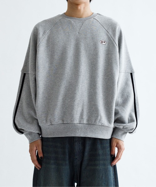 EPNK(イーピーエヌケー)の「【EPNK】Velours line sweat / ベロアラインスウェット(スウェット・メンズ・グレー/ブラック・LARGE/MEDIUM/SMALL)」の15枚目の写真