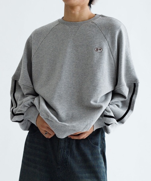 EPNK(イーピーエヌケー)の「【EPNK】Velours line sweat / ベロアラインスウェット(スウェット・メンズ・グレー/ブラック・LARGE/MEDIUM/SMALL)」の20枚目の写真