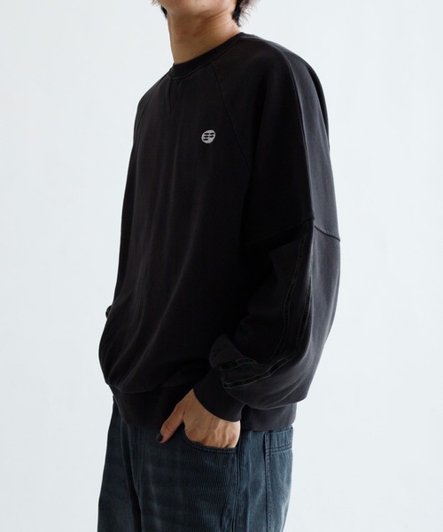 EPNK(イーピーエヌケー)の「【EPNK】Velours line sweat / ベロアラインスウェット(スウェット・メンズ・グレー/ブラック・LARGE/MEDIUM/SMALL)」の11枚目の写真