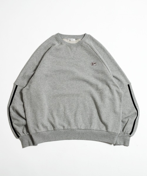 EPNK(イーピーエヌケー)の「【EPNK】Velours line sweat / ベロアラインスウェット(スウェット・メンズ・グレー/ブラック・LARGE/MEDIUM/SMALL)」の7枚目の写真