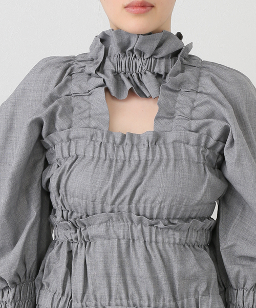 HOUGA（ホウガ）の「【HOUGA/ホウガ】SAFARI DRESS HW24FD10