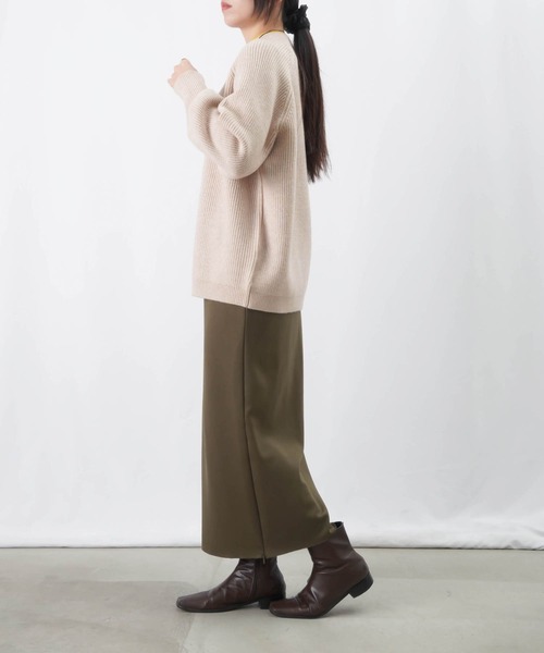 LUCA/LADY LUCK LUCA(ルカ/レディラックルカ)の「LC/LLL 配色片畦ニットプルオーバー(ニット/セーター・レディース・ブラック/ベージュ/モカ・FREE)」の20枚目の写真