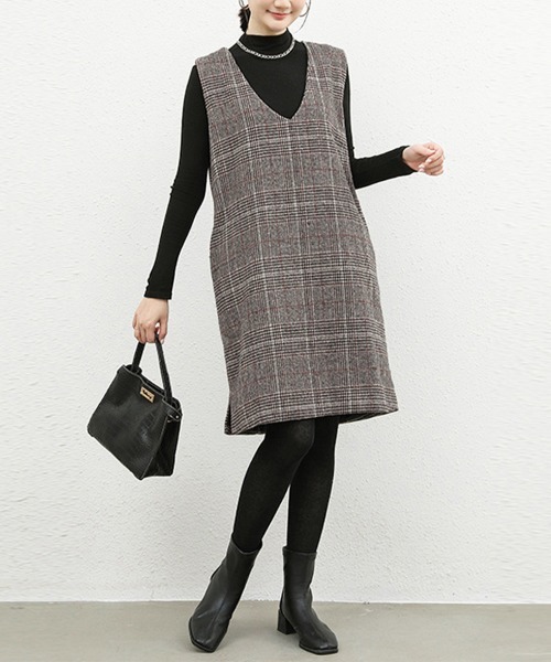 Miniministore(ミニミニストア)の「ジャンパースカート チェック柄ワンピース(ワンピース・レディース・B/A・M/L)」の14枚目の写真