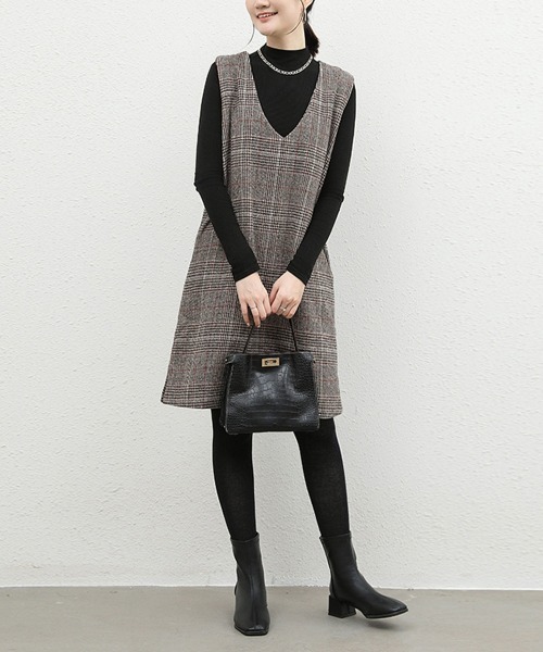 Miniministore(ミニミニストア)の「ジャンパースカート チェック柄ワンピース(ワンピース・レディース・B/A・M/L)」の15枚目の写真