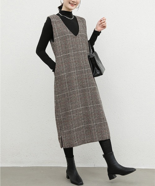 Miniministore(ミニミニストア)の「ジャンパースカート チェック柄ワンピース(ワンピース・レディース・B/A・M/L)」の17枚目の写真