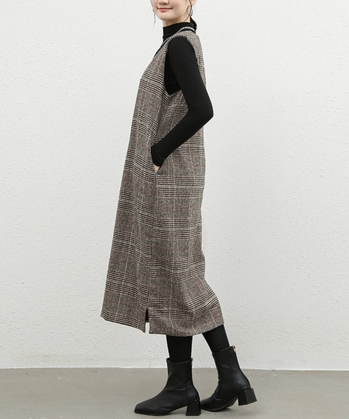 Miniministore(ミニミニストア)の「ジャンパースカート チェック柄ワンピース(ワンピース・レディース・B/A・M/L)」の18枚目の写真