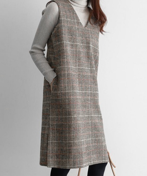 Miniministore(ミニミニストア)の「ジャンパースカート チェック柄ワンピース(ワンピース・レディース・B/A・M/L)」の22枚目の写真