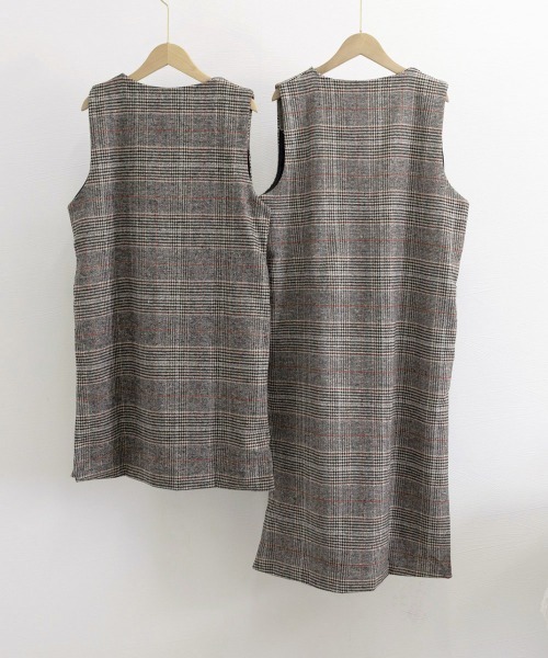 Miniministore(ミニミニストア)の「ジャンパースカート チェック柄ワンピース(ワンピース・レディース・B/A・M/L)」の7枚目の写真