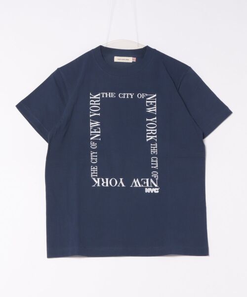 GOOD ROCK SPEED（グッドロックスピード）の「【GOOD ROCK SPEED】25NYC016W NYC Tシャツ/ニューヨーク市/レディース（Tシャツ/カットソー・レディース・ホワイト/ネイビー・FREE）」の2枚目の写真