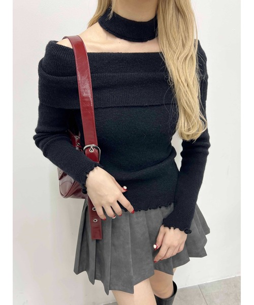 PHILLY(フィリー)の「【2点セット】メロウオフショルニット(ニット/セーター・レディース・ブラック/グレー・FREE)」の1枚目の写真