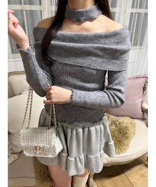 PHILLY(フィリー)の「【2点セット】メロウオフショルニット(ニット/セーター・レディース・ブラック/グレー・FREE)」の15枚目の写真