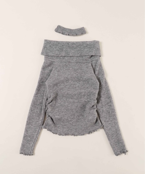 PHILLY(フィリー)の「【2点セット】メロウオフショルニット(ニット/セーター・レディース・ブラック/グレー・FREE)」の22枚目の写真