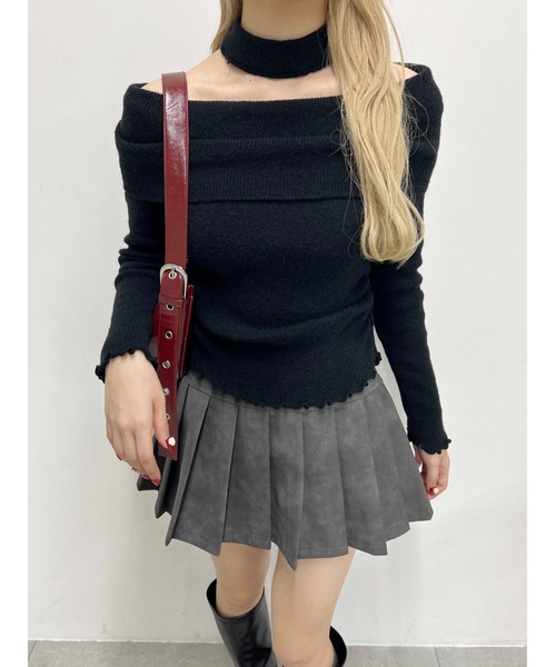 PHILLY(フィリー)の「【2点セット】メロウオフショルニット(ニット/セーター・レディース・ブラック/グレー・FREE)」の6枚目の写真