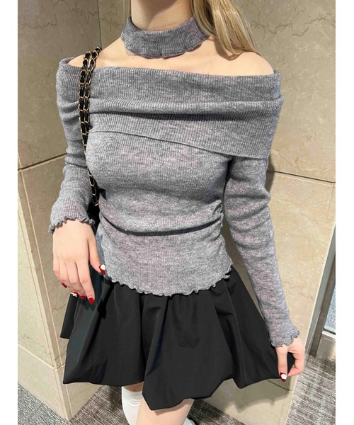 PHILLY(フィリー)の「【2点セット】メロウオフショルニット(ニット/セーター・レディース・ブラック/グレー・FREE)」の10枚目の写真