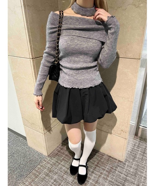 PHILLY(フィリー)の「【2点セット】メロウオフショルニット(ニット/セーター・レディース・ブラック/グレー・FREE)」の13枚目の写真