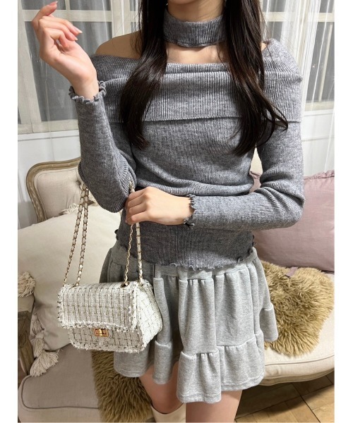 PHILLY(フィリー)の「【2点セット】メロウオフショルニット(ニット/セーター・レディース・ブラック/グレー・FREE)」の14枚目の写真