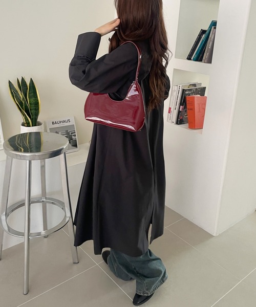 ストラ新品⭐️日本製生地❗️ウエストドロストコートトレンチコートコットンロングコート セール】【Eclat one】ウエスト ドロスト ラグラントレンチ