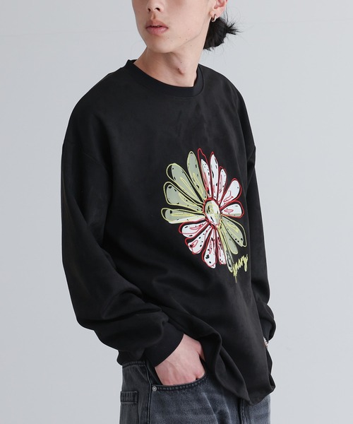 MDR（エムディアール）の「フラワー刺繍プリントプルオーバー（Tシャツ/カットソー・メンズ・アイボリー/ブラック・M/L）」の12枚目の写真