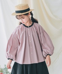NHT（エヌエイチティー）の「NHT/エヌエイチティー 配色ギャザーブラウス（シャツ/ブラウス）」