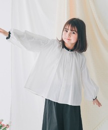 NHT（エヌエイチティー）の「NHT/エヌエイチティー 配色ギャザーブラウス（シャツ/ブラウス）」