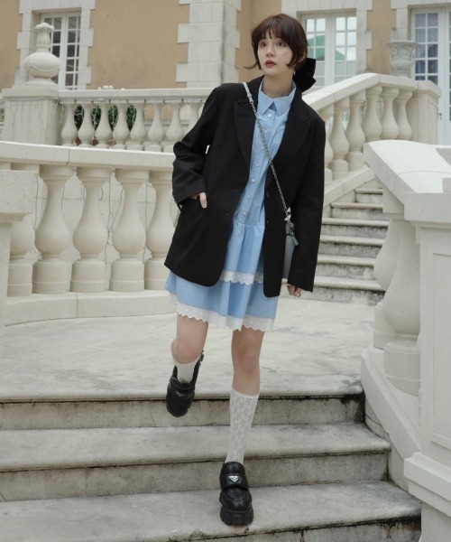 lace skirt shirt onepiece／長袖シャツワンピース lace skirt shirt onepiece／長袖シャツワンピース - メルカリ