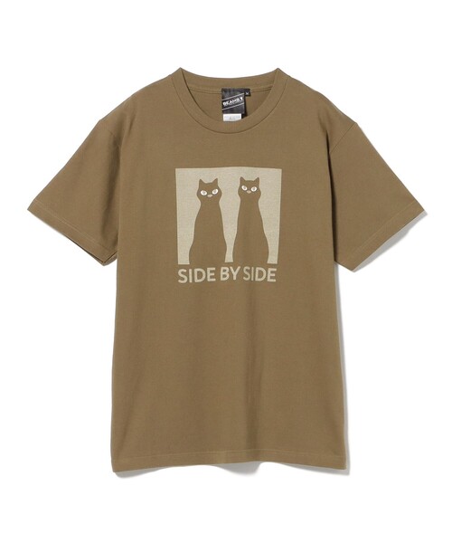 BEAMS T（ビームスティー）の「BEAMS T / SIDE BY SIDE（Tシャツ/カットソー・メンズ・オリーブ/チャコールグレー・XL/L/M/S）」の6枚目の写真