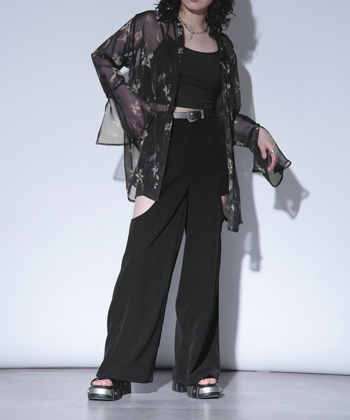 Ellno de Mavie（エルノデメヴィ）の「サイドカットパンツ（その他パンツ・レディース・ブルーグリーン/ブラック・FREE）」の16枚目の写真