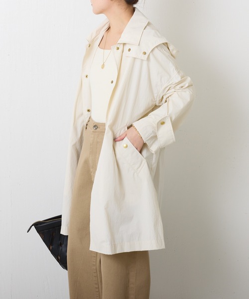 Traditional Weatherwear(トラディショナルウェザーウェア)の「Traditional Weatherwear/PACKABLE MALTON HOOD(テーラードジャケット・レディース・オフホワイト・34)」の4枚目の写真