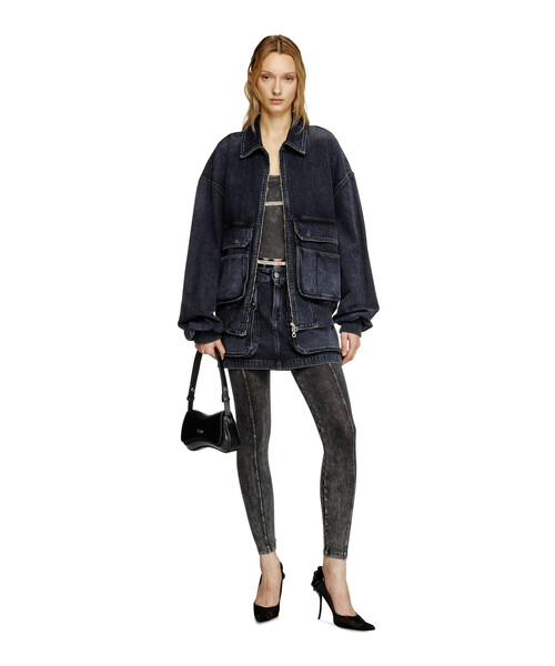 デニム　スカート　スウェット　ブラック　ディーゼル ウィメンズ デニムスカート DE-TON（デニムスカート）｜DIESEL