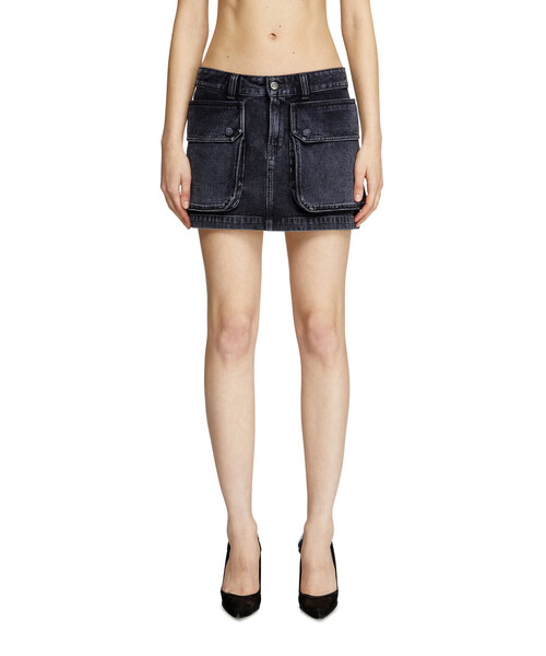 DIESEL(ディーゼル)の「ウィメンズ デニムスカート DE-TON(デニムスカート・レディース・ブラック・28inch/27inch/23inch/24inch/25inch/26inch)」の5枚目の写真