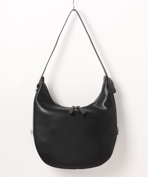 NiiNa】【高品質牛革】レザーワンハンドルビッグムーンバッグ