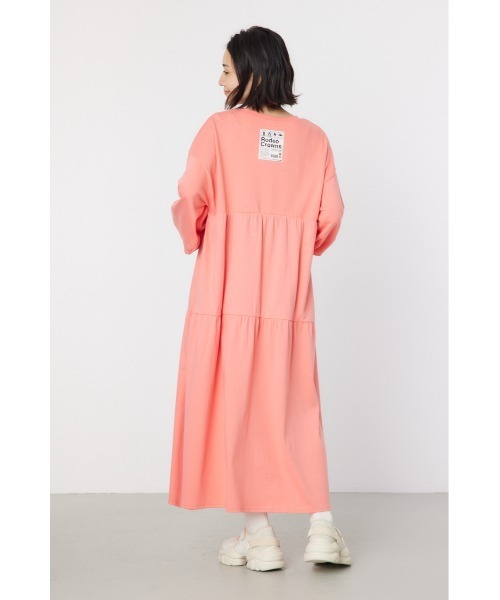 RODEO CROWNS WIDE BOWL（ロデオクラウンズワイドボウル）の「ネームパッチティアードマキシワンピース（ワンピース・レディース・ブラック/クリアレッド/オフホワイト/ターコイズブルー・FREE）」の22枚目の写真