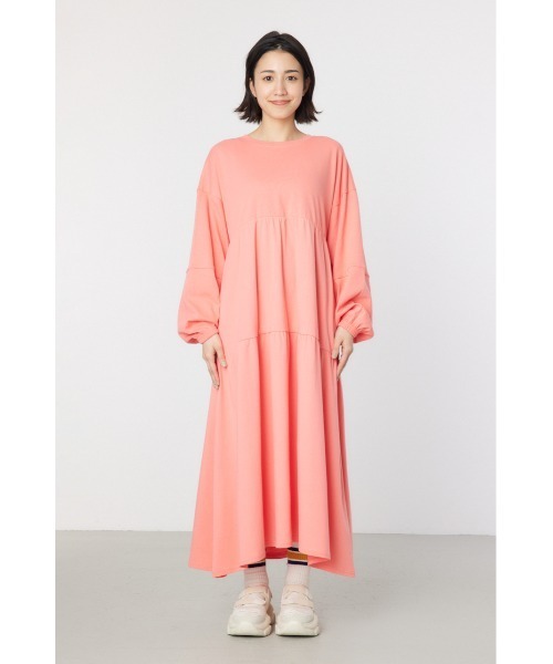 RODEO CROWNS WIDE BOWL（ロデオクラウンズワイドボウル）の「ネームパッチティアードマキシワンピース（ワンピース・レディース・ブラック/クリアレッド/オフホワイト/ターコイズブルー・FREE）」の19枚目の写真