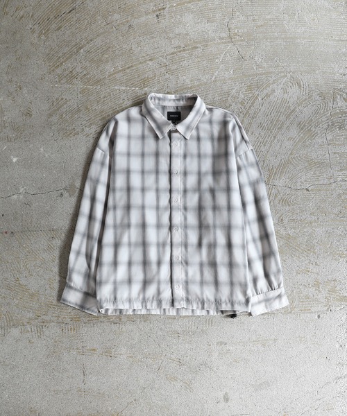 ドローコードオンブレチェックシャツ（シャツ/ブラウス）｜ROCHEM