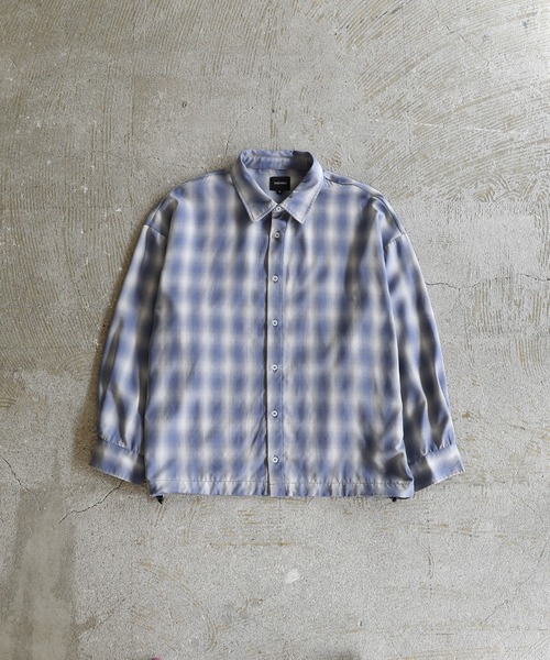 ドローコードオンブレチェックシャツ（シャツ/ブラウス）｜ROCHEM