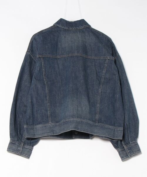 H.A.K(ハク)の「ビジューモチーフ+ドレープデニムGジャン(デニムジャケット・レディース・ブルー/ネイビー・FREE)」の5枚目の写真