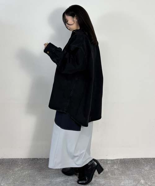Dickies(ディッキーズ)の「【Dickies】デニムワイドシャツジャケット(その他アウター・レディース・オフホワイト/ブラック/ブルー・MEDIUM)」の22枚目の写真
